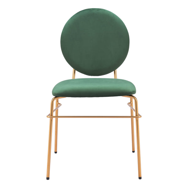 Odessa Dining Chair (Set of 2) Green & Gold