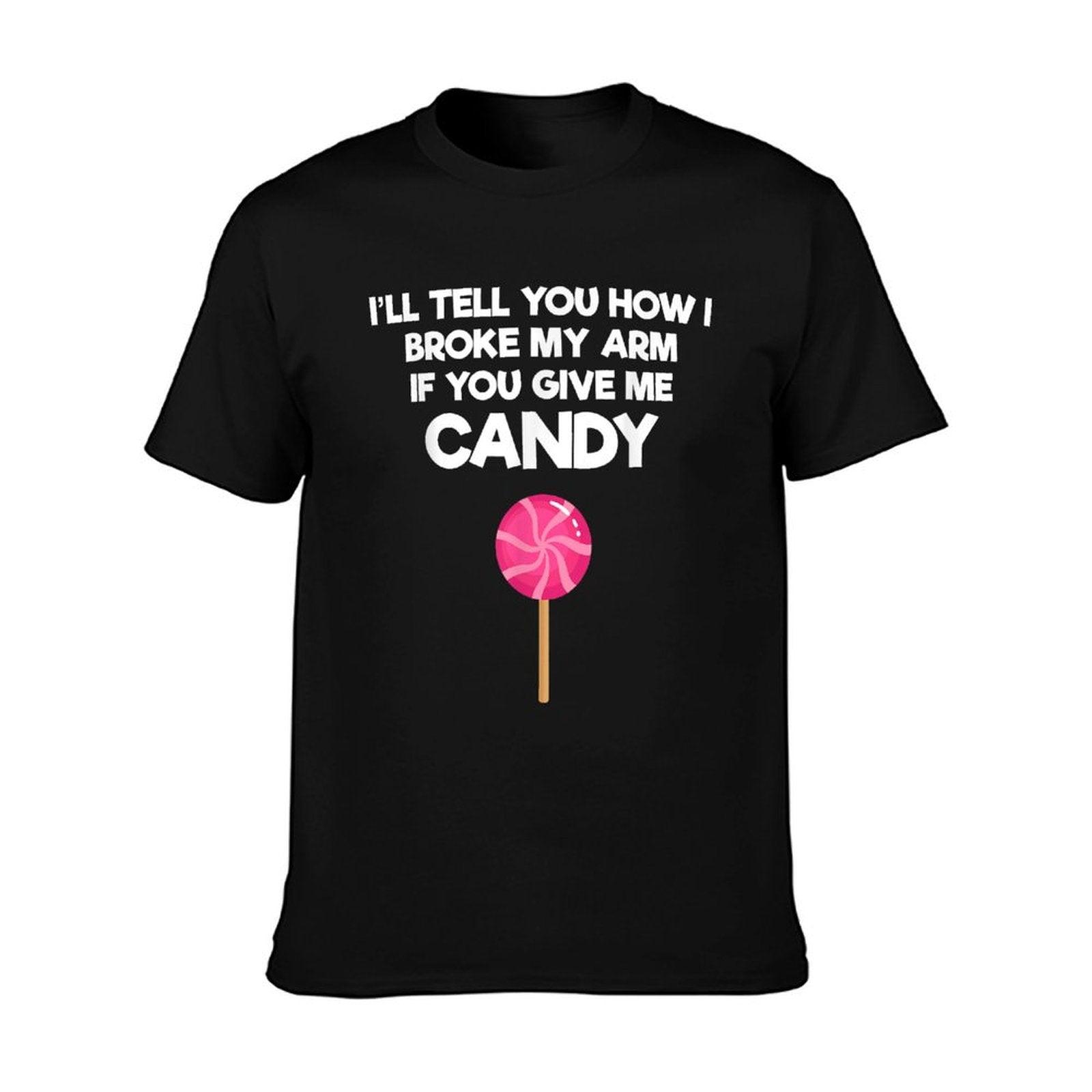 Broken Arm Story for Candy Injury Recovery Funny T-Shirt