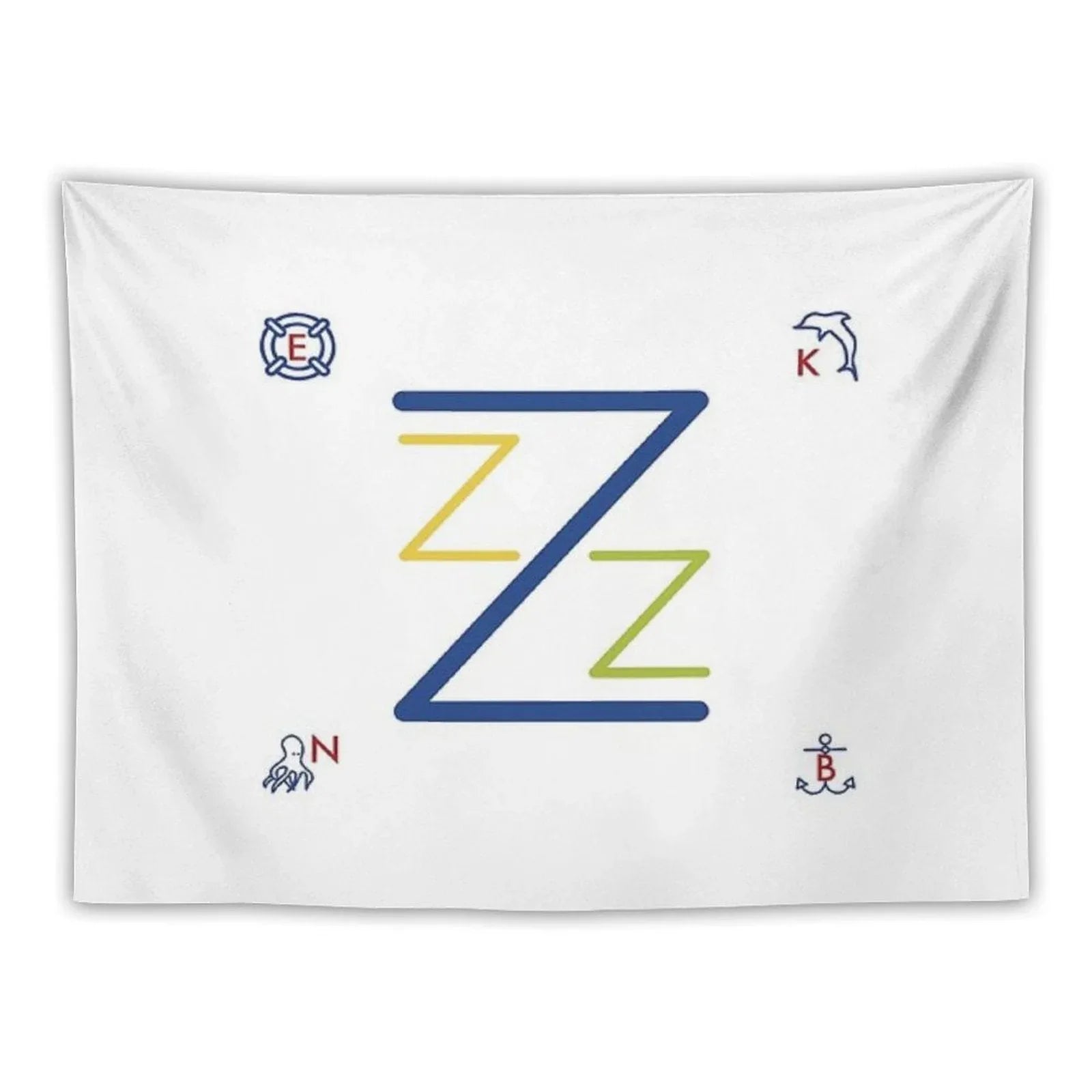 Team Zissou Flag Tapestry