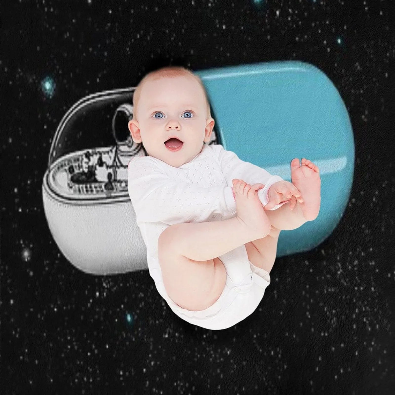 Space Capsule Throw Blanket