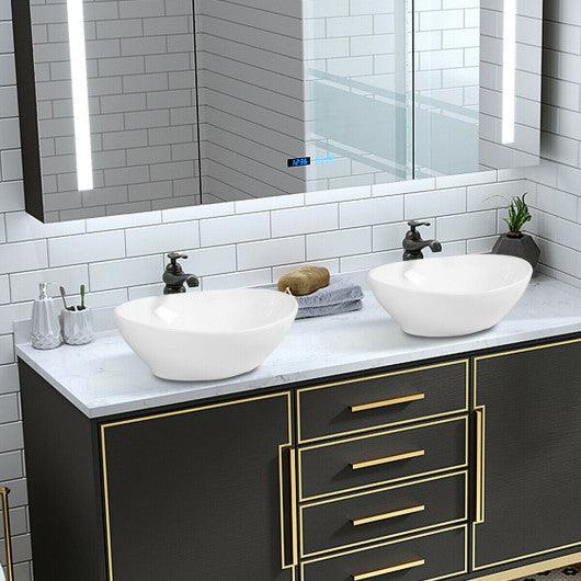 Oval Bathroom Basin Ceramic Vessel Sink