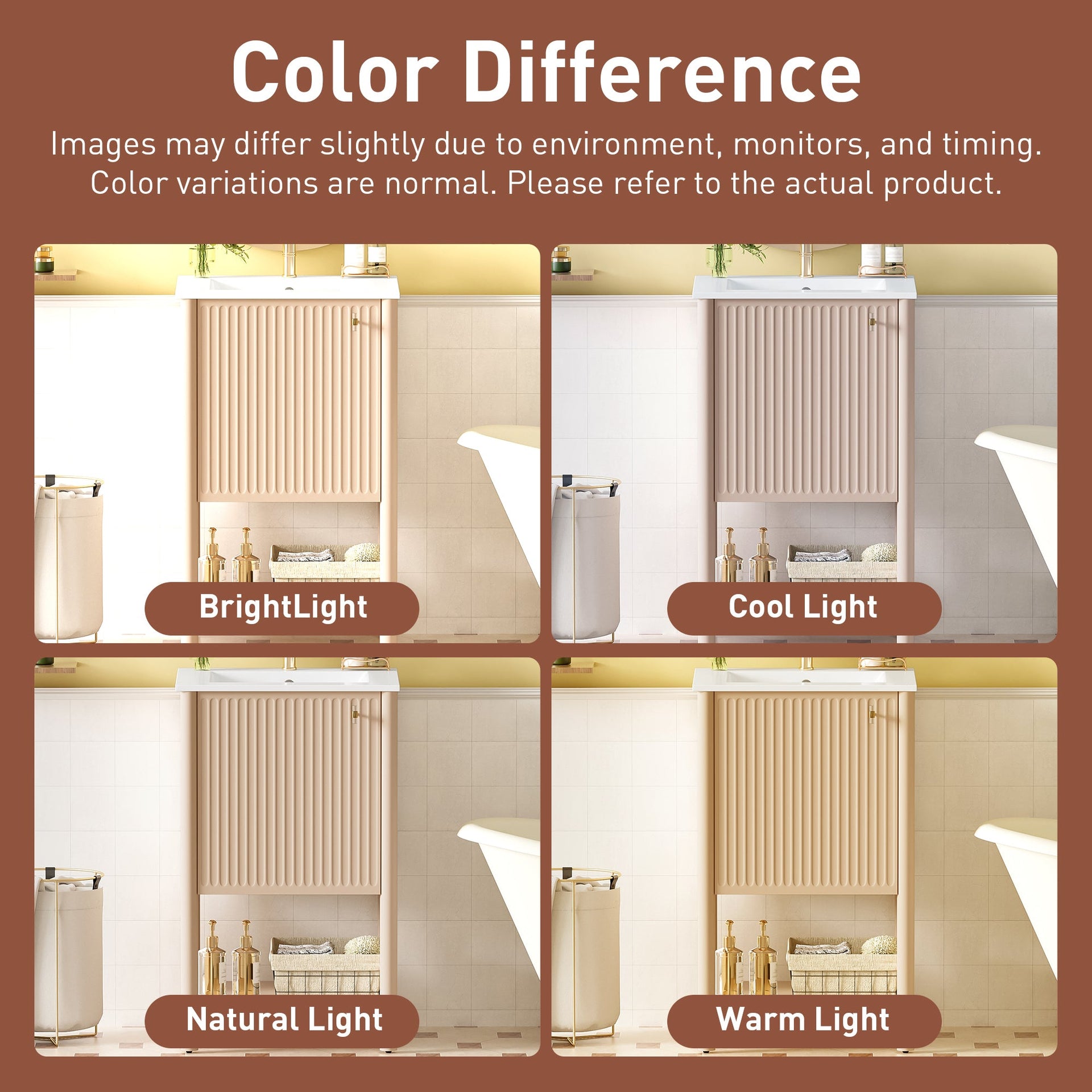 20-inch Bathroom Vanity with Ceramic Sink, Freestanding Single Vanity Set with Soft Closing Door,  French Style.