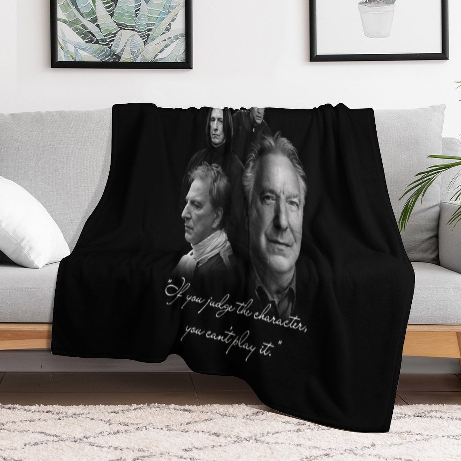 Alan Rickman - Best Actor Comfort Throw Blanket