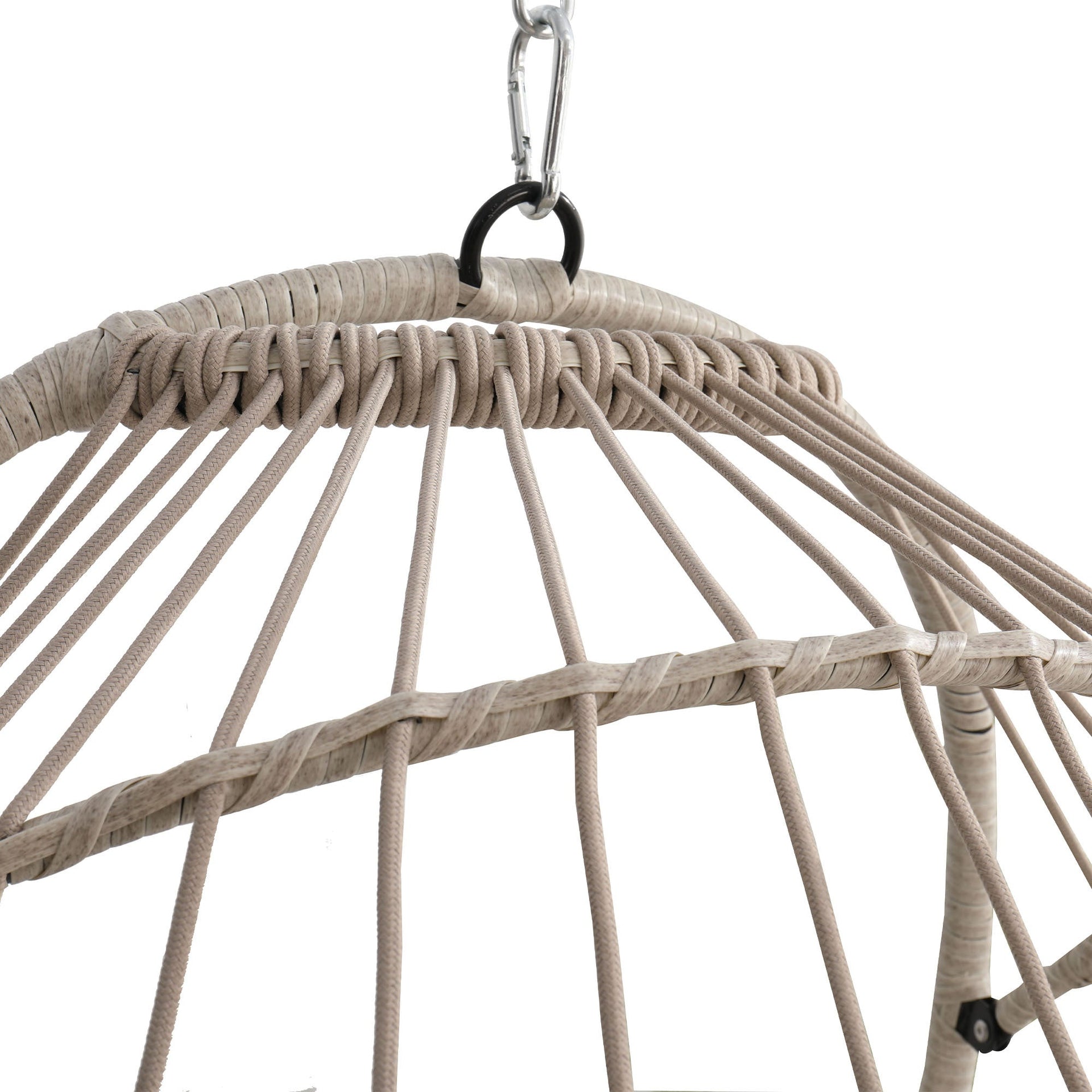 Outdoor Garden Rattan Egg Swing Hanging Chair PE Wicker Hanging Chair for Outdoor Patio