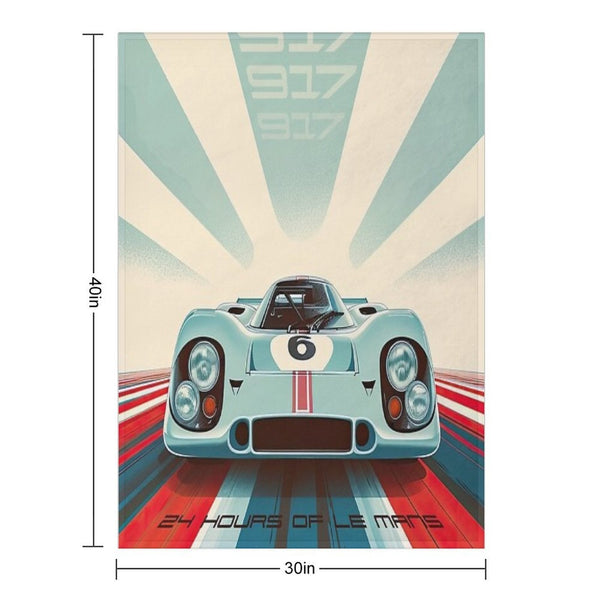 Porsche 917 24 Hours of Le Mans Race Car Premium Throw Blanket