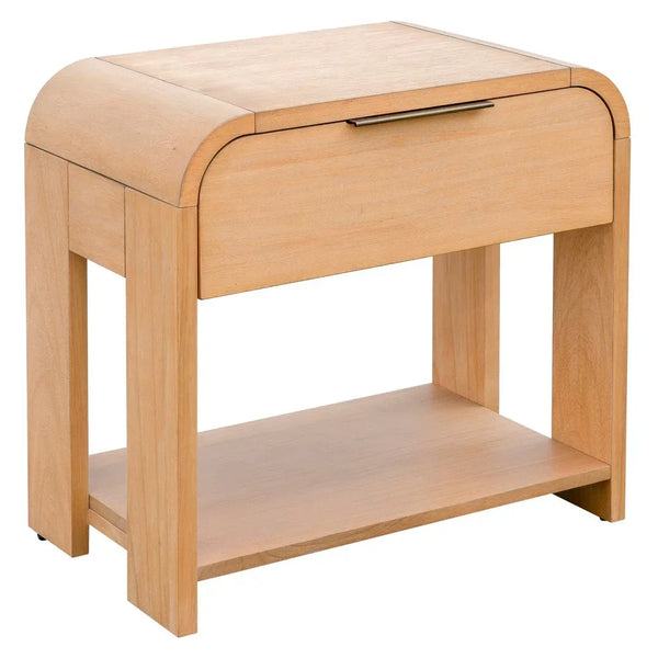 Jameson Modern One Drawer Waterfall Nightstand - Gifts for You 'n Me