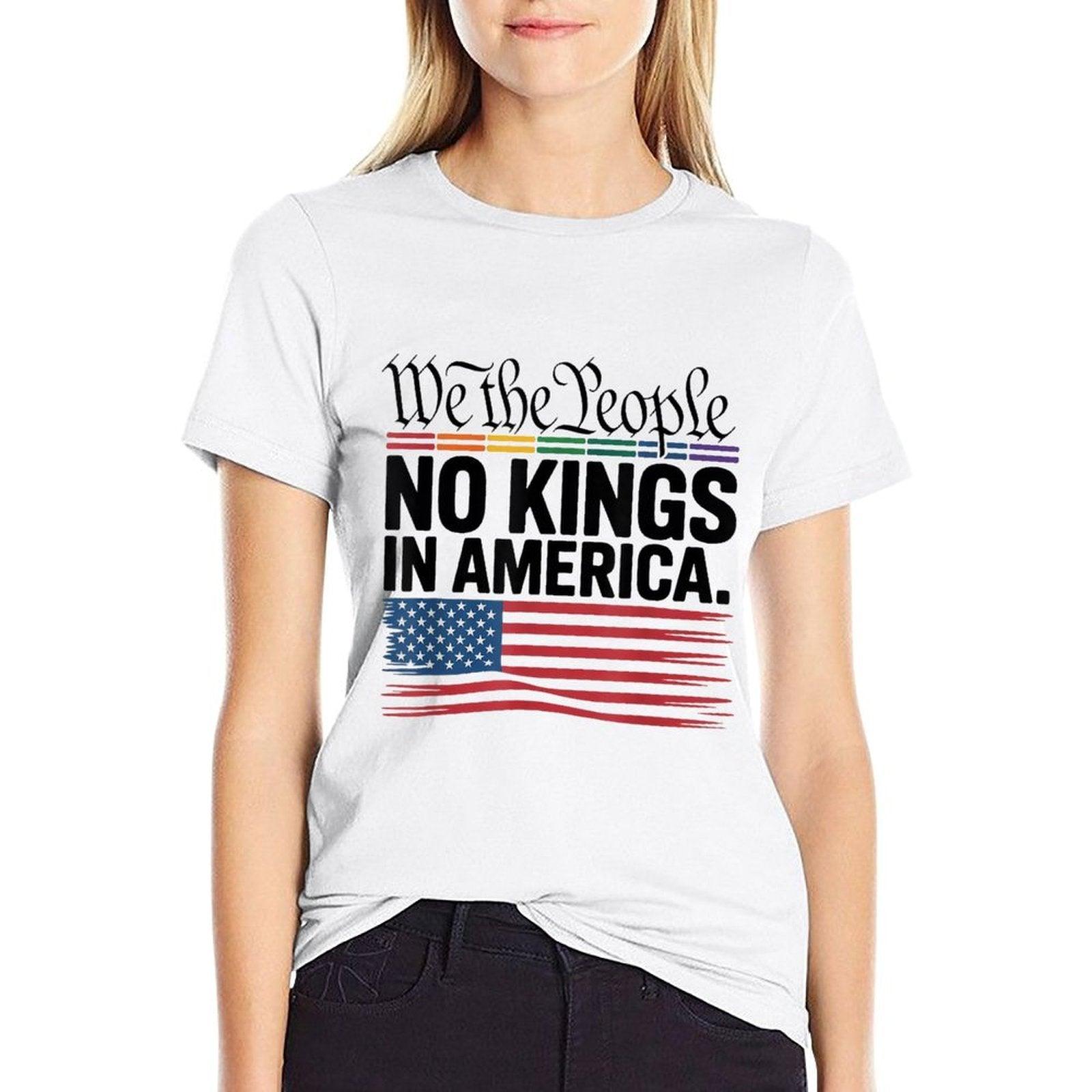 No Kings In America We The People Political Men Women  Soft T-Shirt