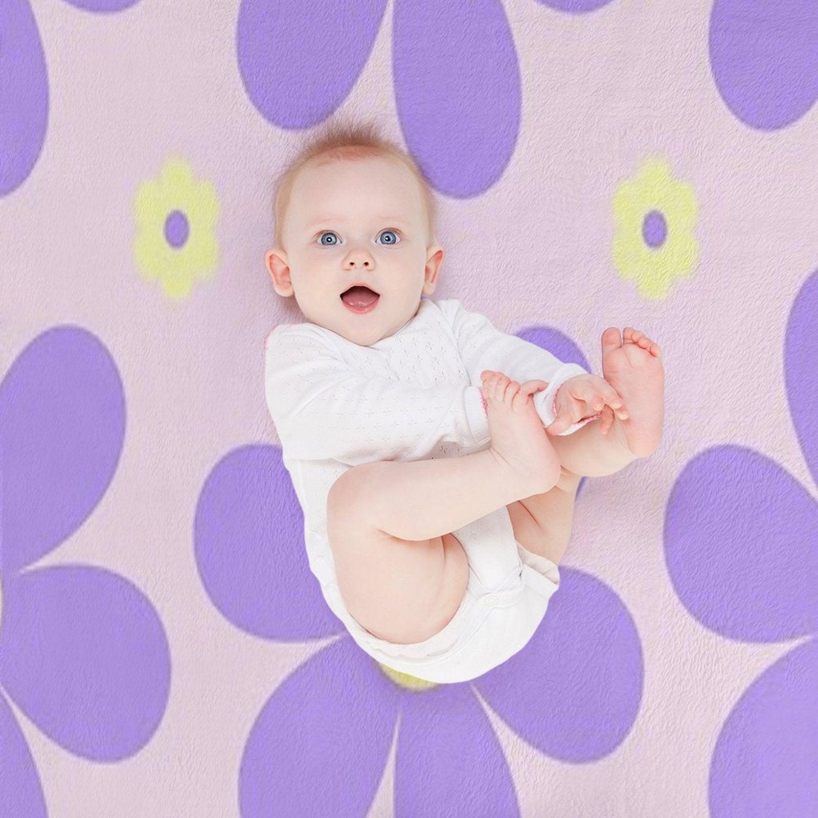 Spring Flowers (Lavender) Throw Blanket