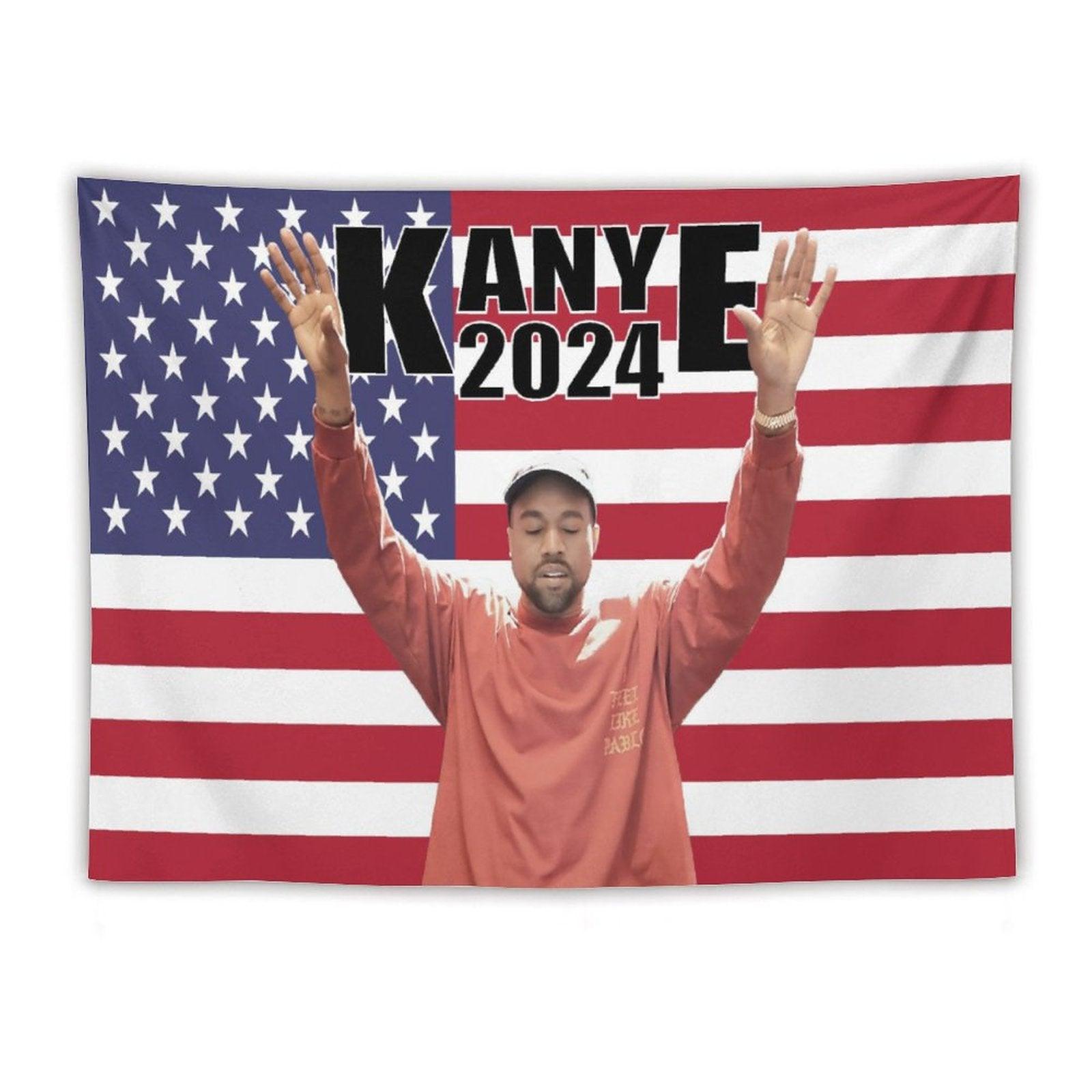 Kanye 2024 West  America Flag Tapestry