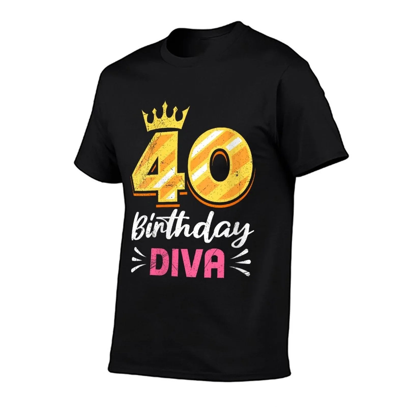 Womens 40th Birthday 40 BIRTHDAY DIVA 40 Years Women  Slim-fit Cut T-Shirt
