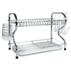 Better Chef 22" 2-Level Chrome-Plated R-Shaped Dish Rack - Silver