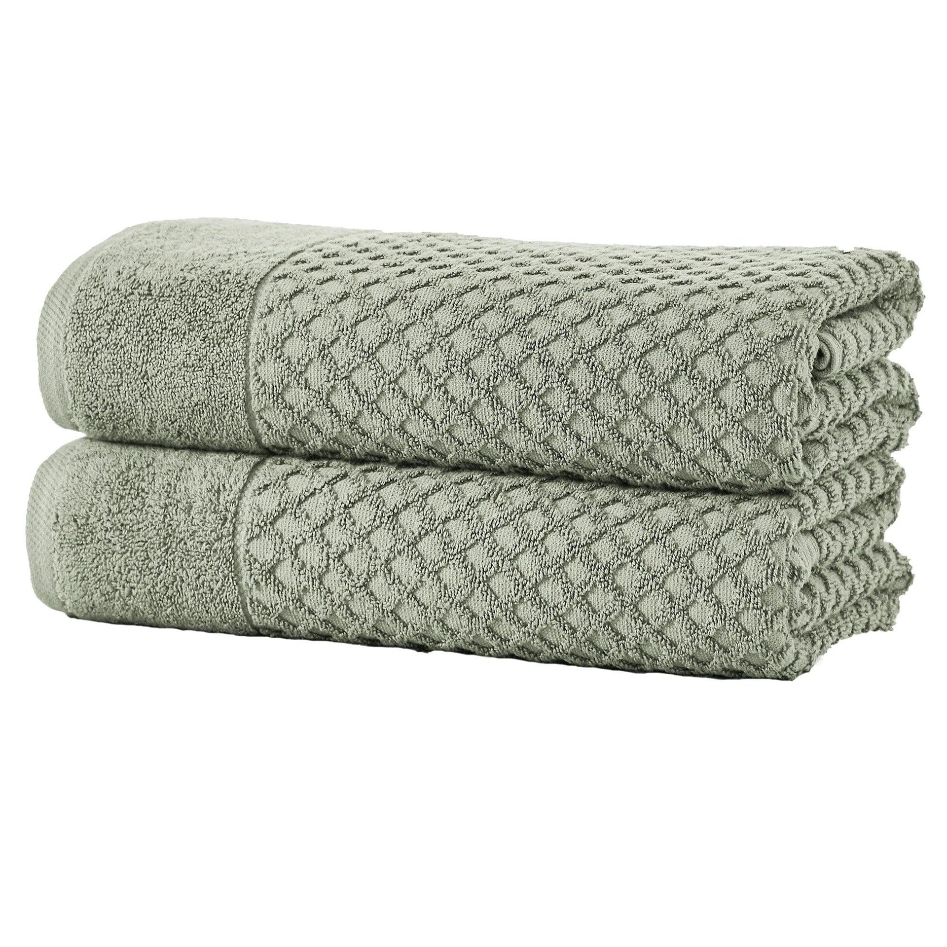 Cotton Diamond Waffle Weave Bath Towel Set - Grayson Collection