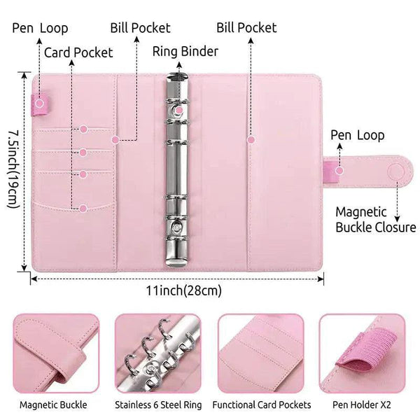A6 Deluxe Leather Finance Organizer