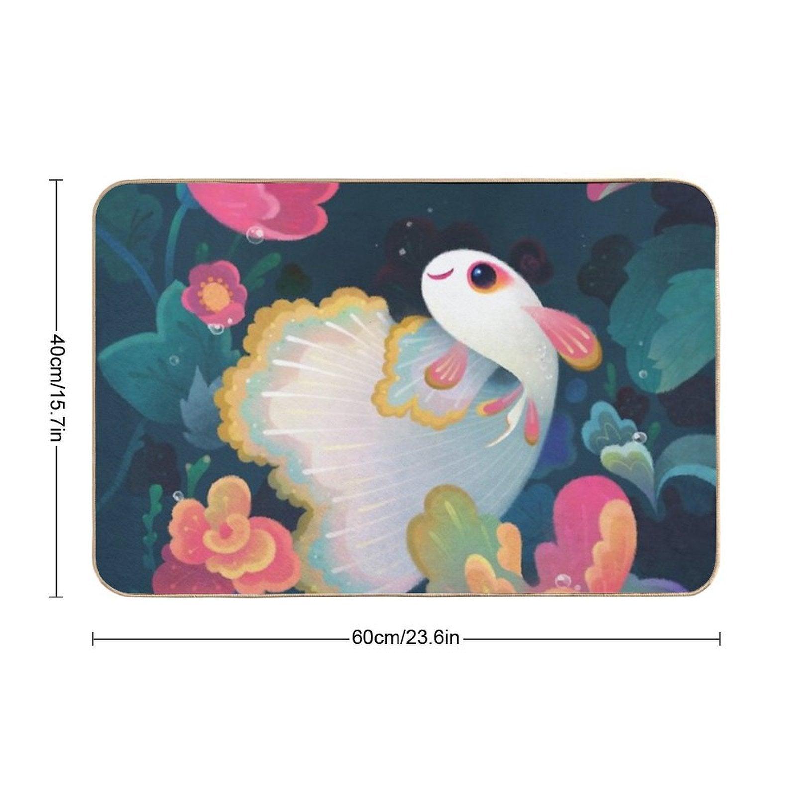 Flower Guppy Bath Mat