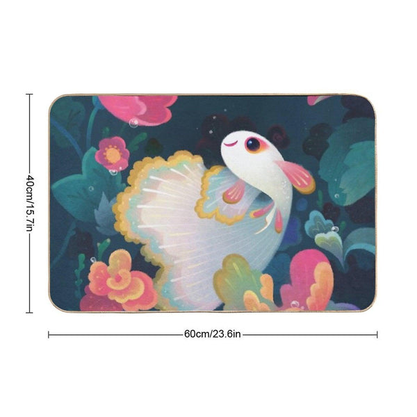 Flower Guppy Bath Mat