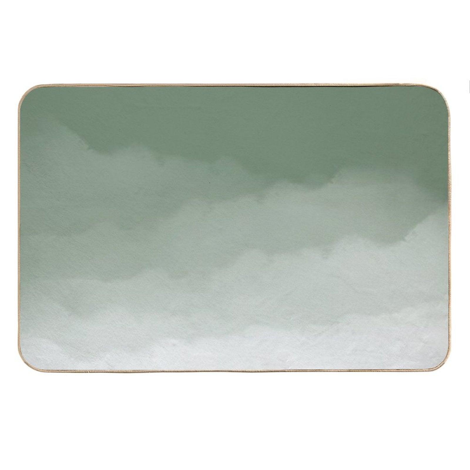 Sage Green Watercolor Ombre (sage Greenwhite) Bath Mat