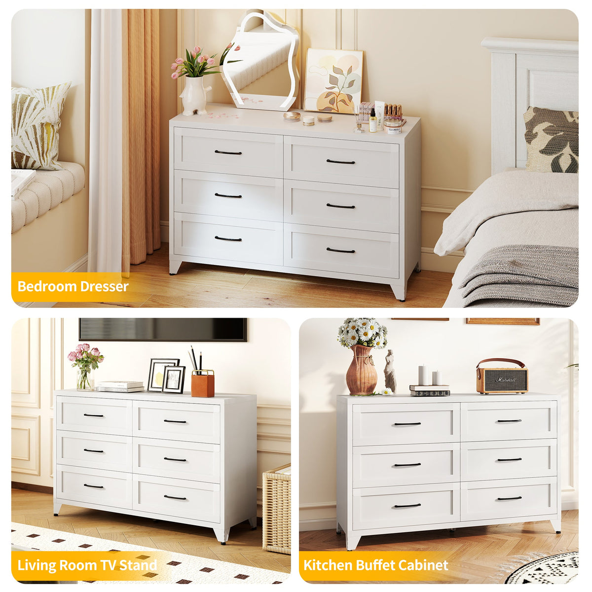 6 Drawer Dresser for Bedroom