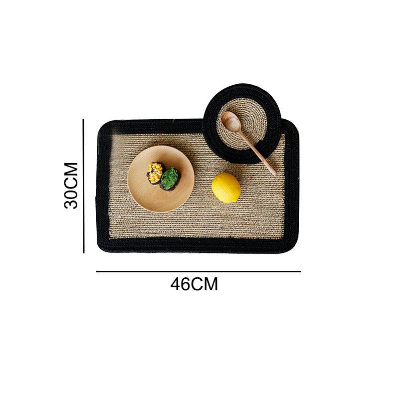 Japanese Style Breathable Jute Woven Thickened Placemat