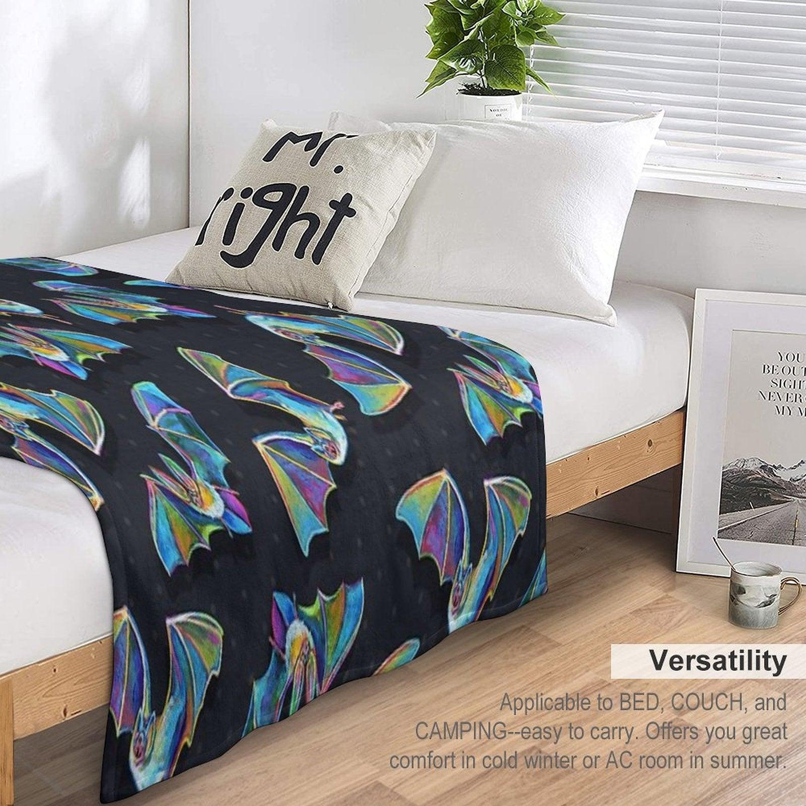 Psychedelic Bat Pattern by Robert Phelps Throw Blanket