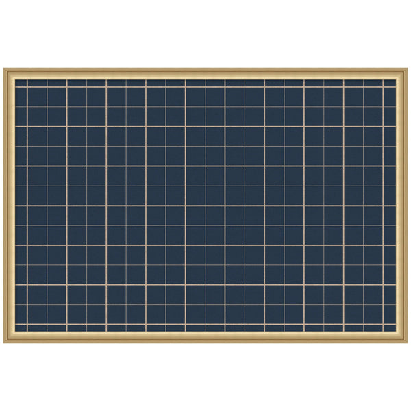 Framed Fabric Pinboard Navy Blue Plaid Wall Organization