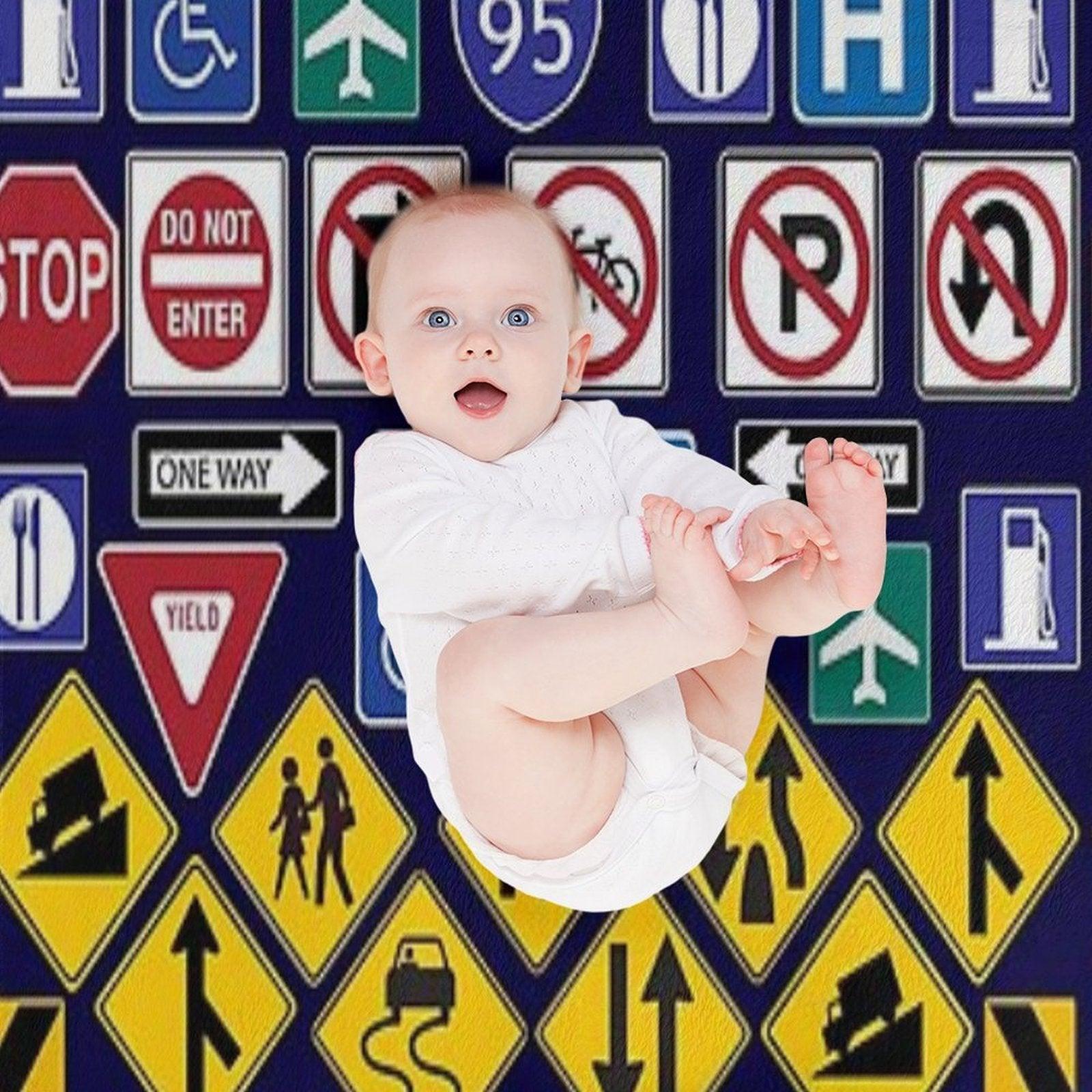 Road Signs, Regulations Signs Throw Blanket