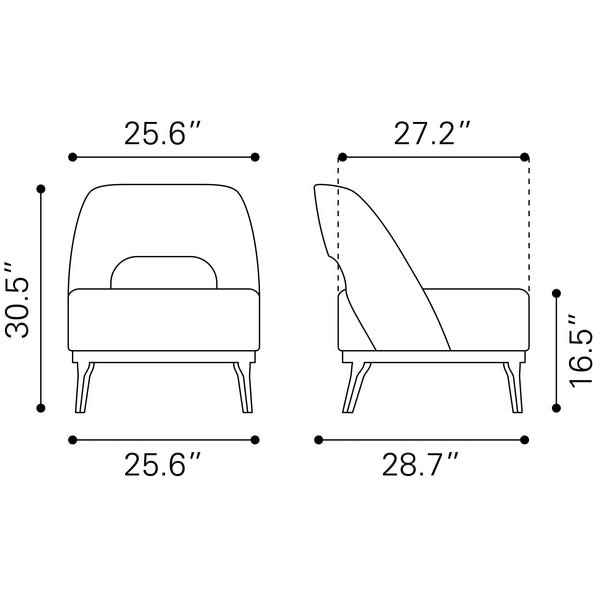 Mistley Accent Chair Gray