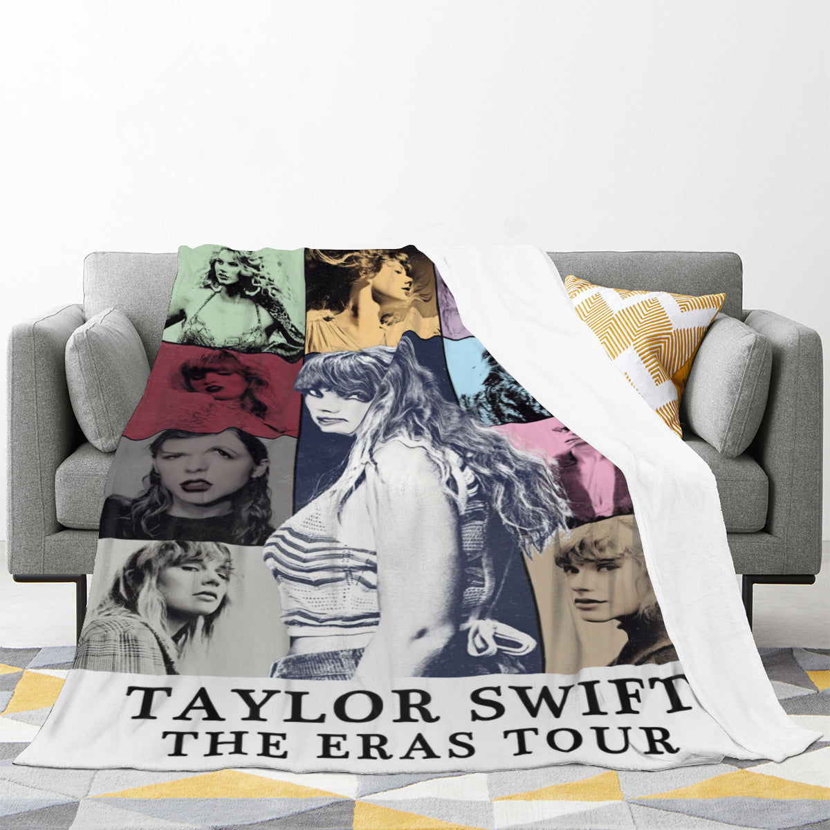 Taylor Swift The Eras Tour Poster Throw Blanket BionZax