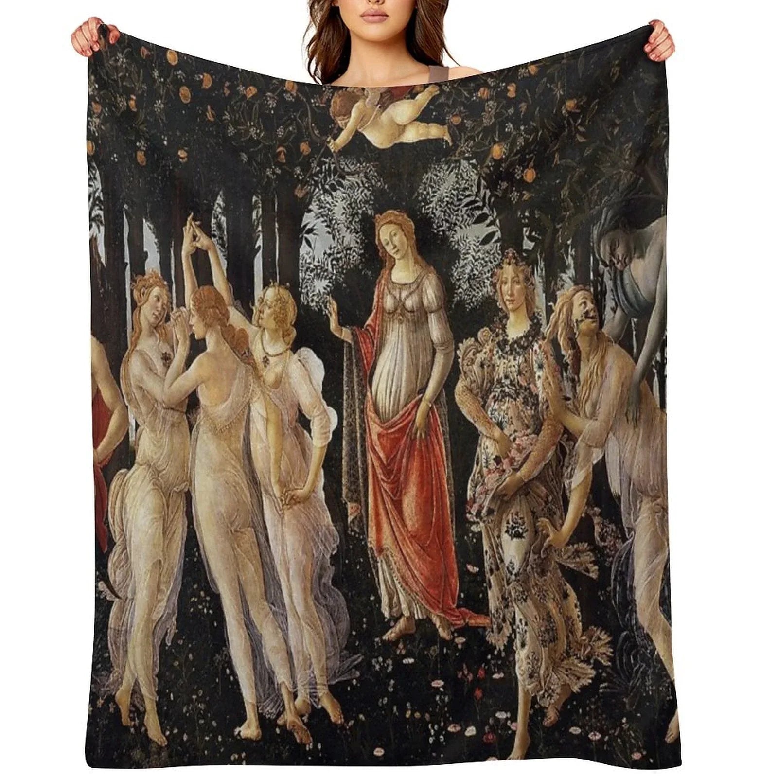 Sandro Botticelli - Primavera Throw Blanket