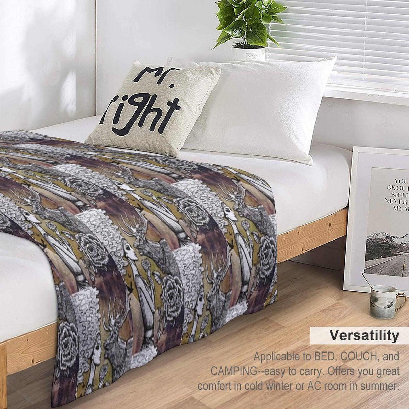 The Lonely Goddess Throw Blanket