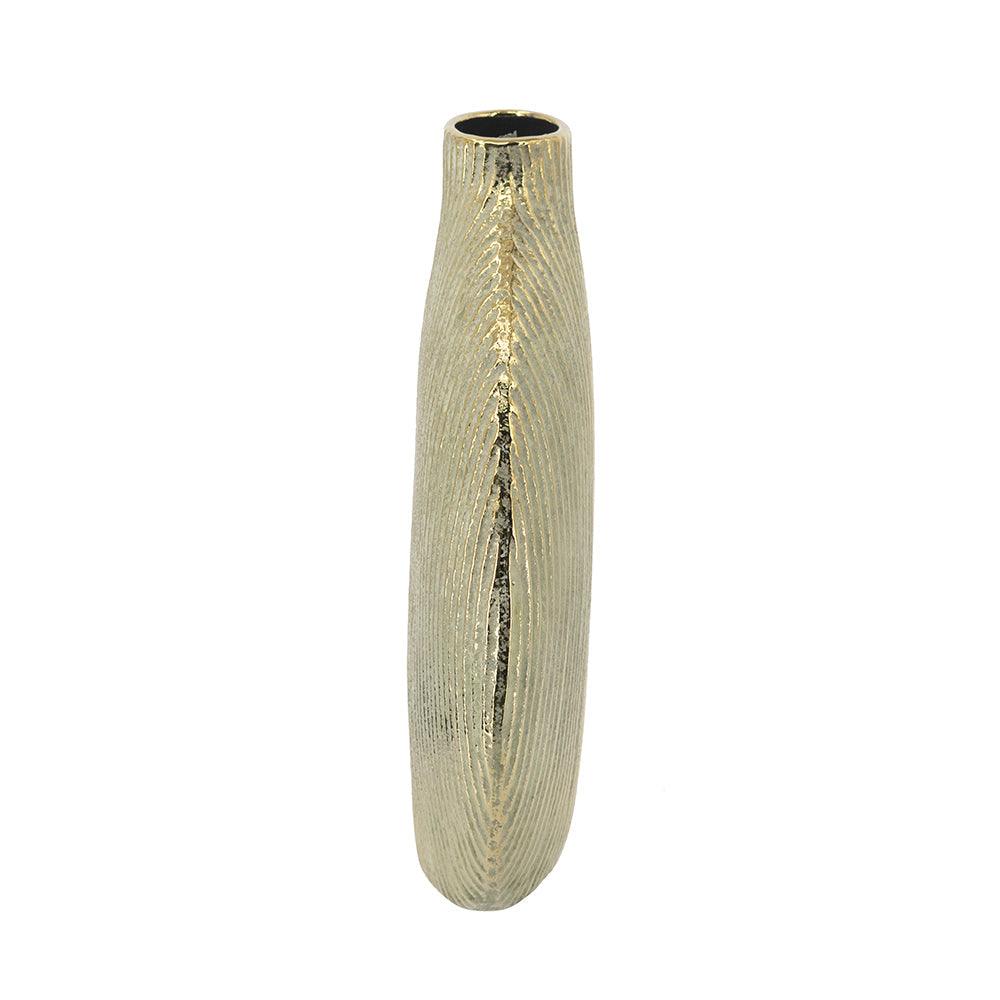 Modern Sculptural Floral Accent  Ceramic Vase