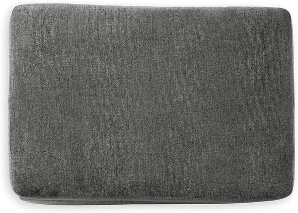 Stairatt Rectangular Gray Upholstered Ottoman Cushioned