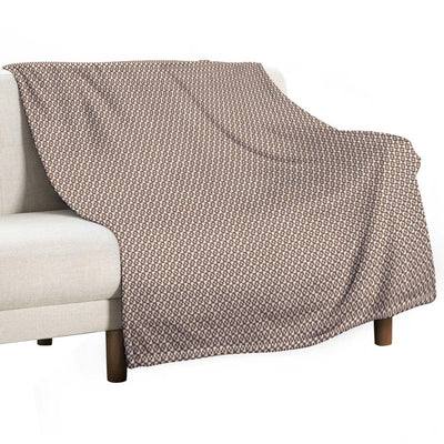 Tiled Pattern - Brown All-season Throw Blanket