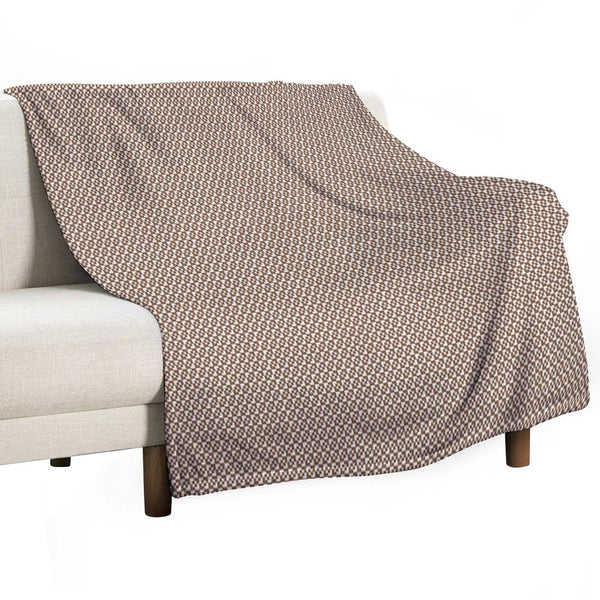 Tiled Pattern - Brown All-season Throw Blanket