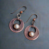 Copper Pearl Earrings - Crystal Jewelry | Handmade by Blackbird & Sage