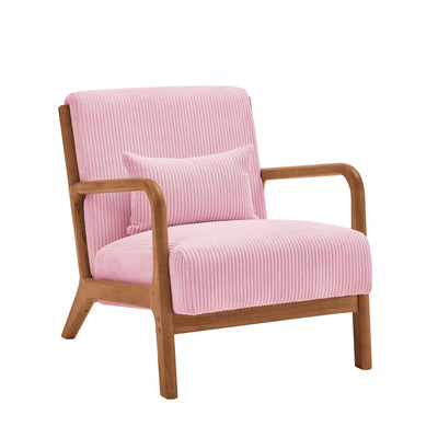 Wooden Lounge Chair Pink