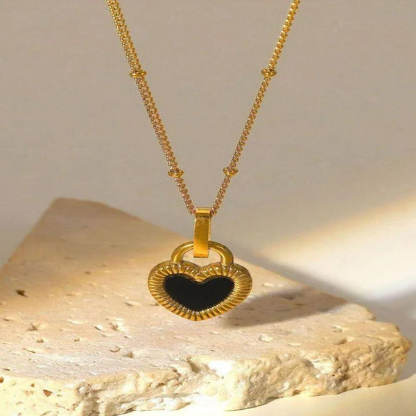 Contrast Heart Pendant Necklace - Gifts for You 'n Me