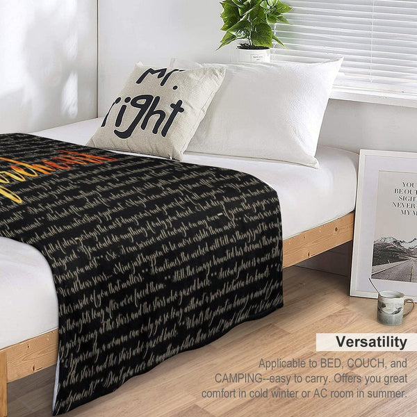Fireheart Quoted Design Gift-ready Throw Blanket