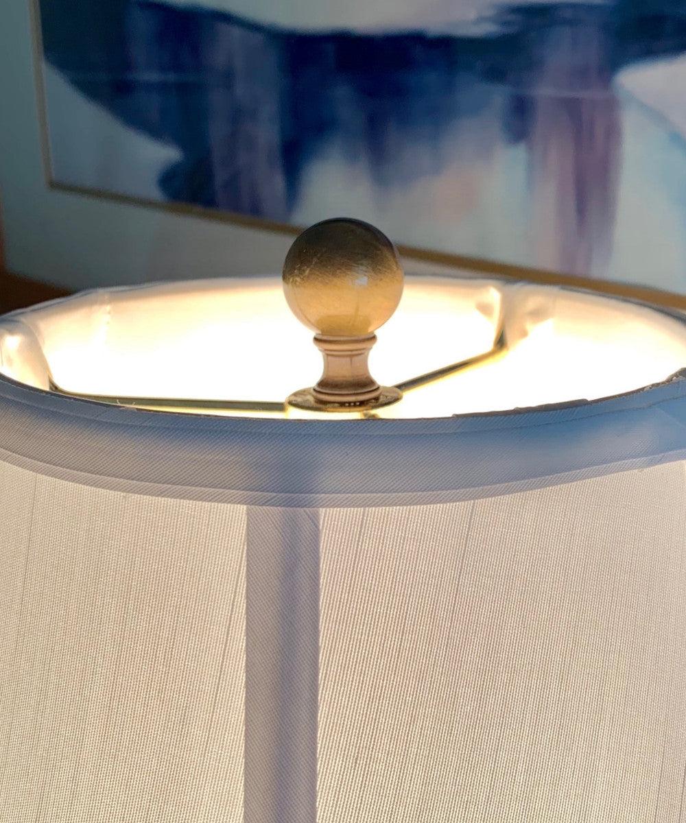 Solid Sphere Round Lamp Finial Antique Brass 1.75