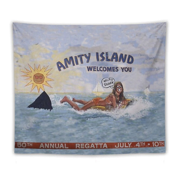 Welcome To Amity Island Tapestry BionZax