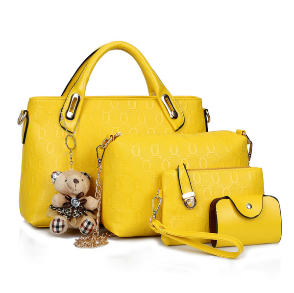 Bear Pendant Mother-Daughter Bag, Tote and Shoulder Bag