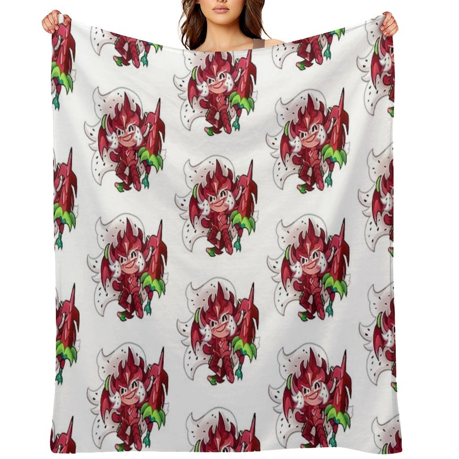 Pitaya Dragon Cookie Wrinkle-free Throw Blanket