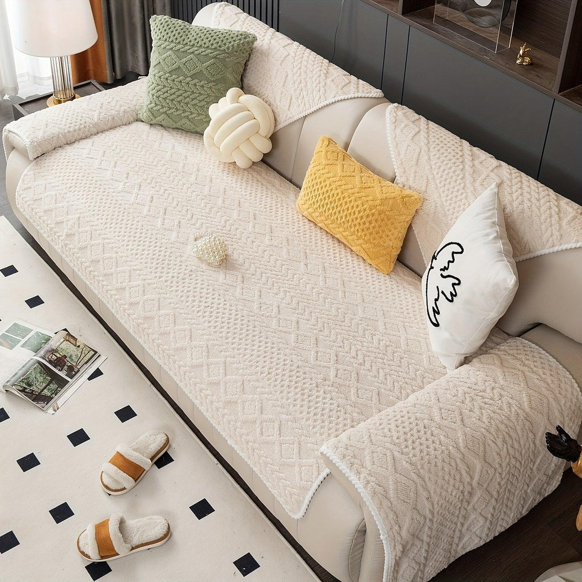Pet-Friendly Couch Cover for Dogs, Non-Slip & Breathable
