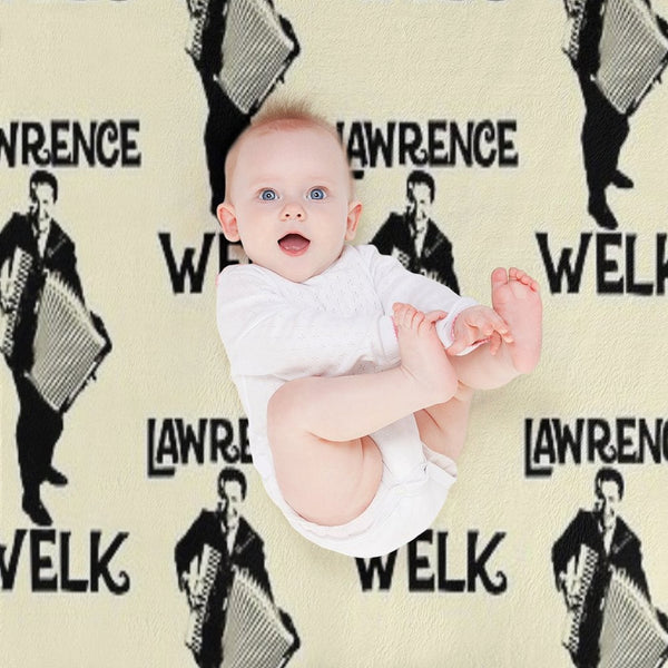 Lawrence Welk - Name - The Black Stencil Eco-conscious Throw Blanket
