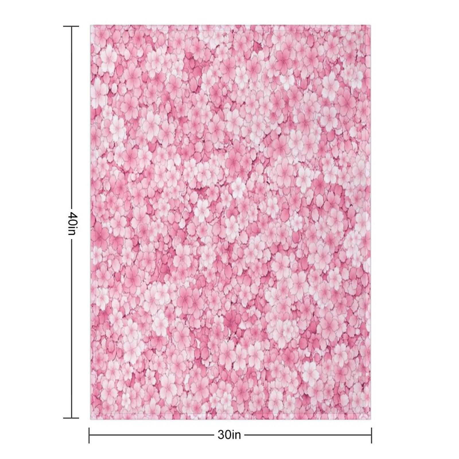 Falling Sakura Cherry Blossom Throw Blanket