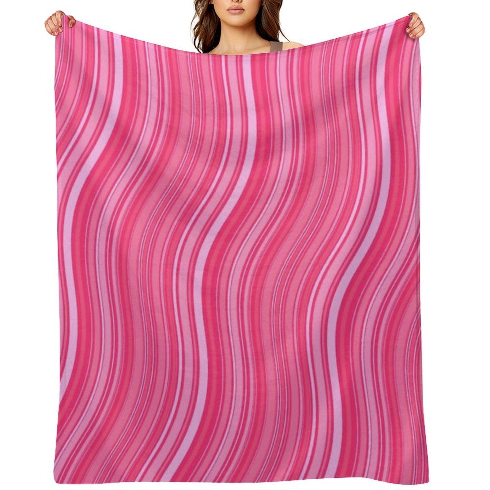 Vibrant Pink Flow Throw Blanket