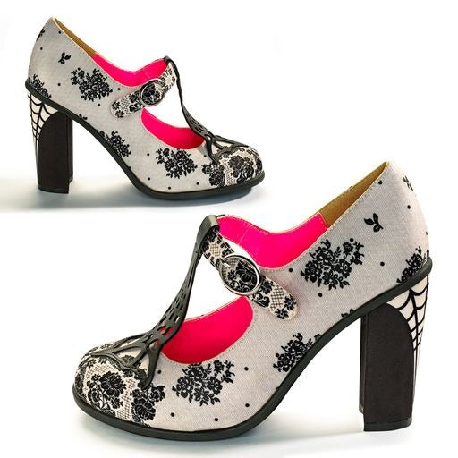 Chocolaticas® High Heels SPIDER WEB Women's Mary Jane Pump