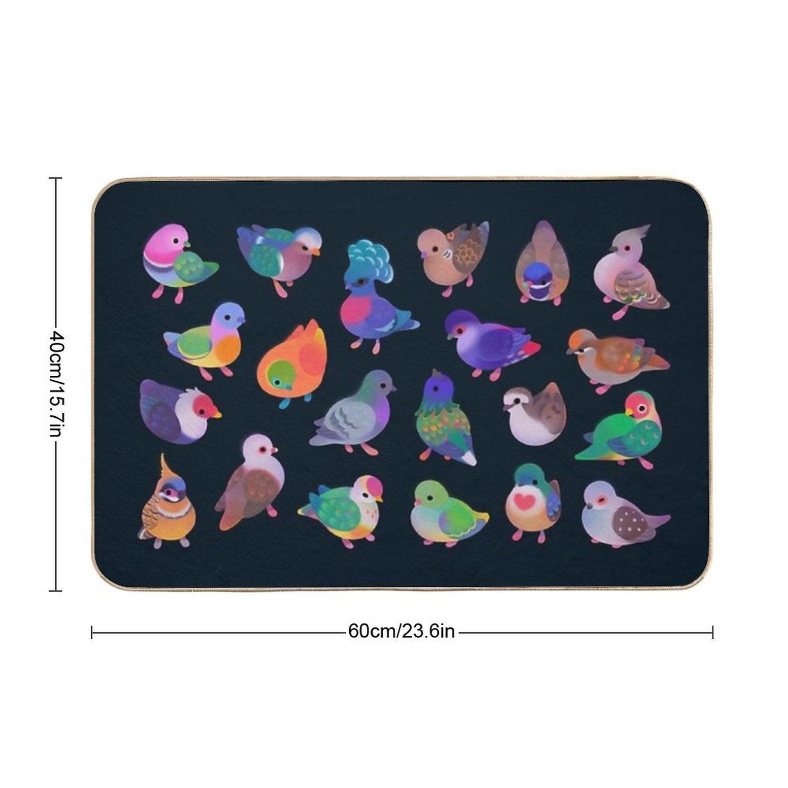 Wild Pigeon  Stain-Proof Bath Mat