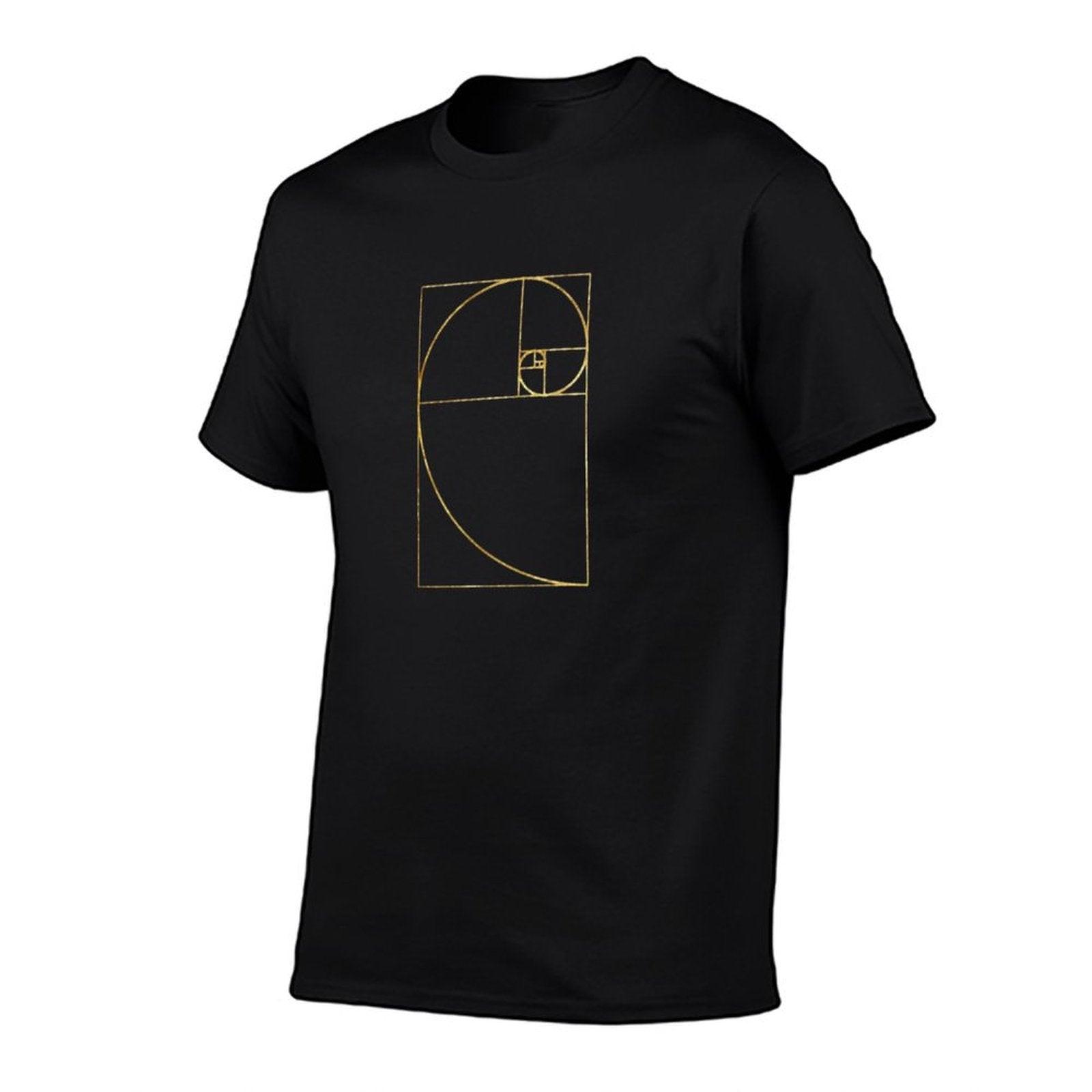 Golden Ratio Sacred Fibonacci Spiral  Heathered Texture T-Shirt