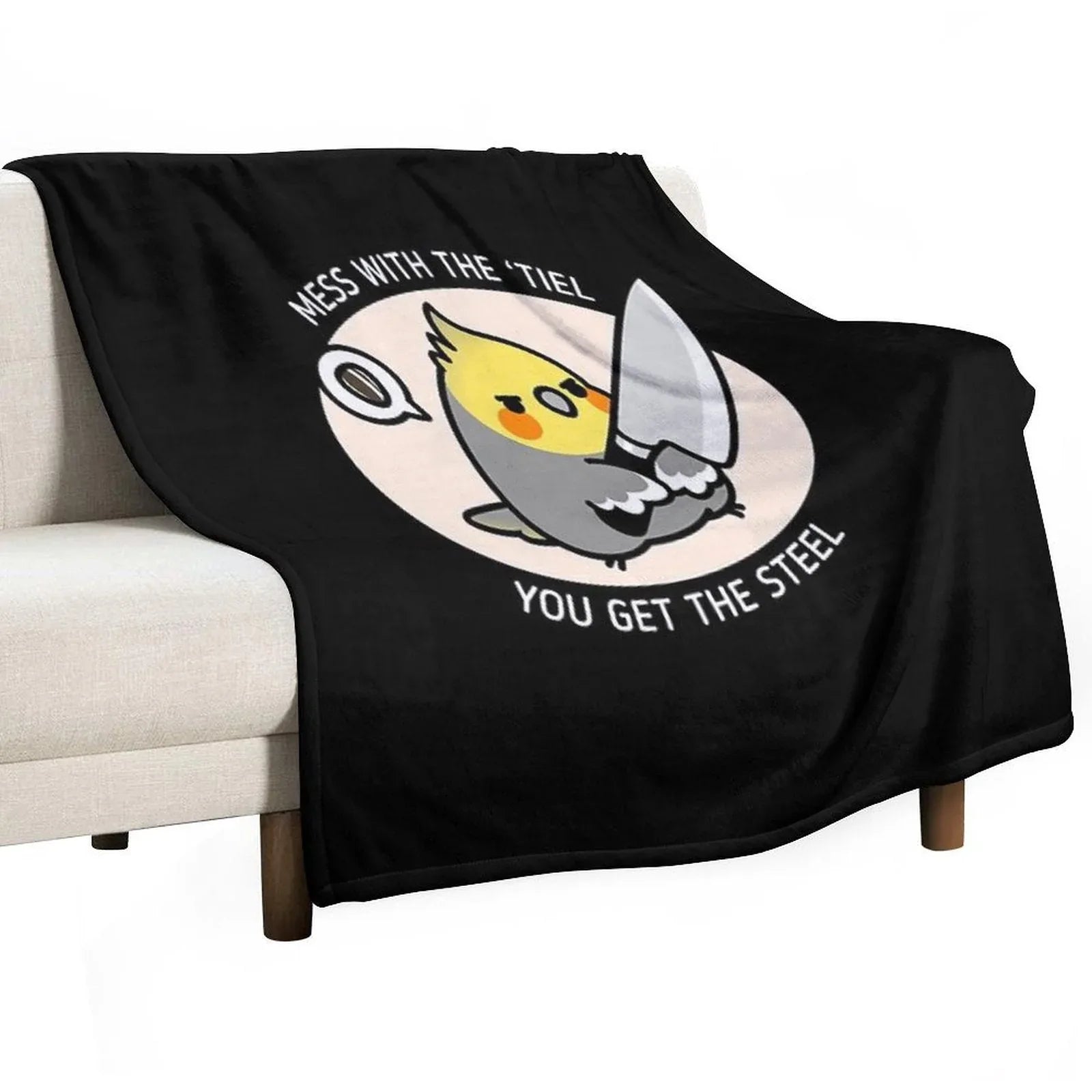 MESS WITH 'TIEL YOU GET THE STEEL Throw Blanket