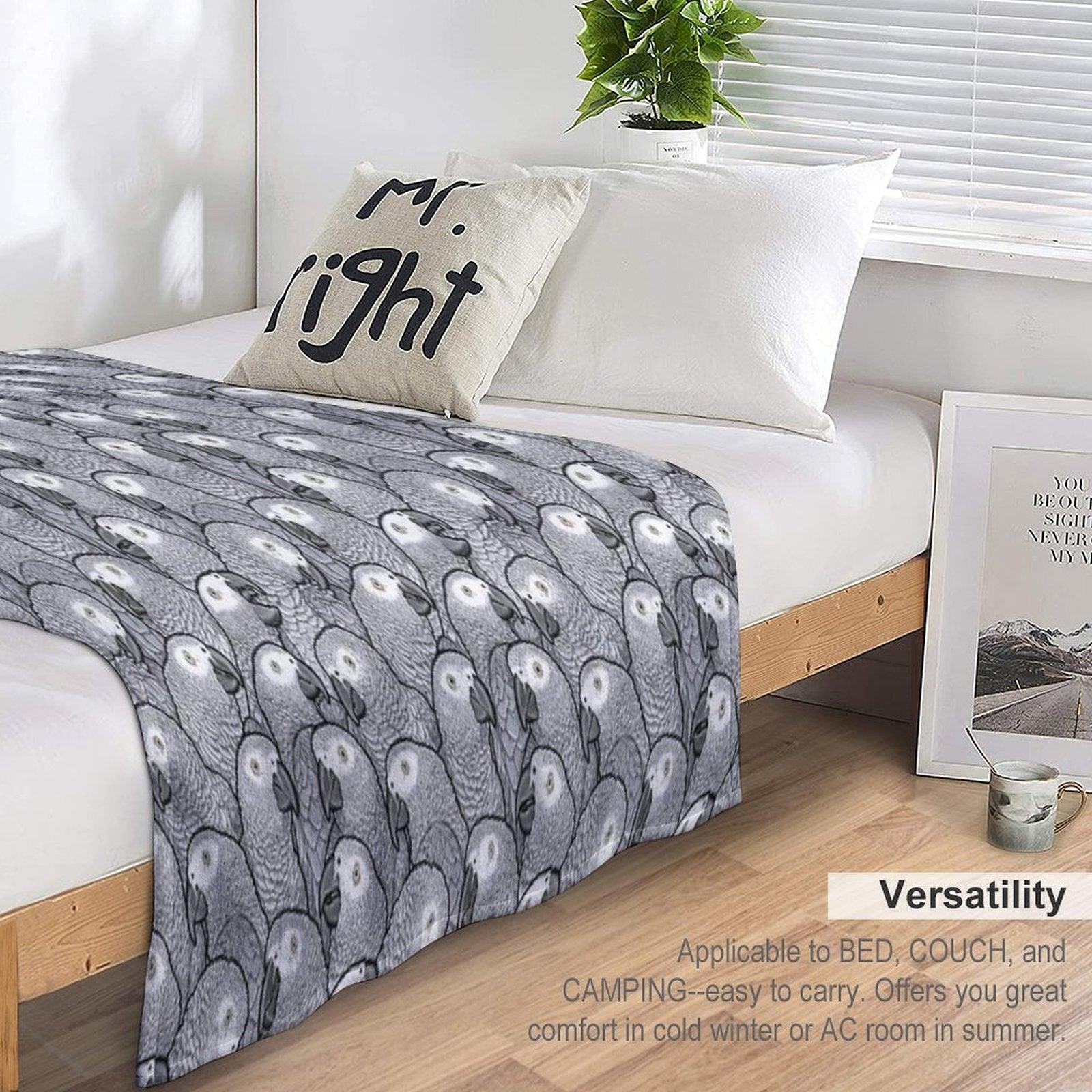 African Grey Parrots Throw Blanket